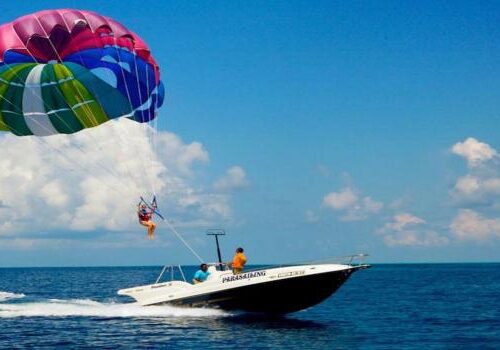 Parachute ascensionnel double